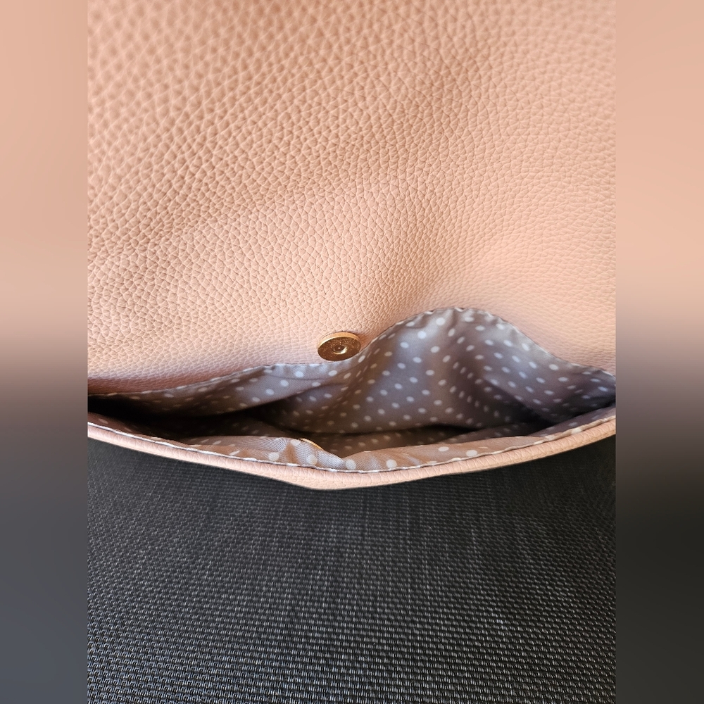 Isabelle Los Angeles Pink Leather Clutch Crossbody Bag - Picture 8 of 8